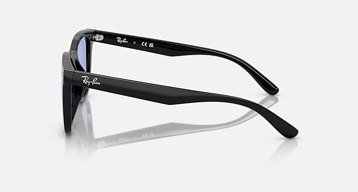 Ray-Ban RB4391D Black with Blue Solid Color lenses - Lateral