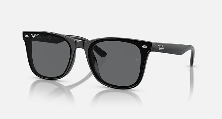 Ray-Ban RB4391D Black with Dark Grey Polarized Solid Color lenses - Quarter