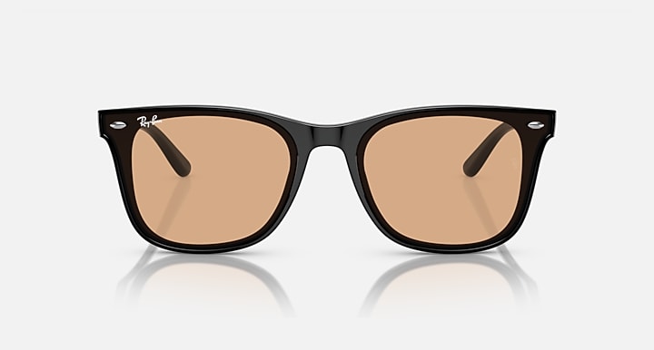 Ray-Ban RB4391D Black with Brown Solid Color lenses - Front