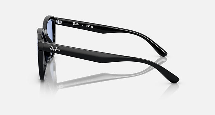 Ray-Ban RB4392D Black with Blue Solid Color lenses - Lateral