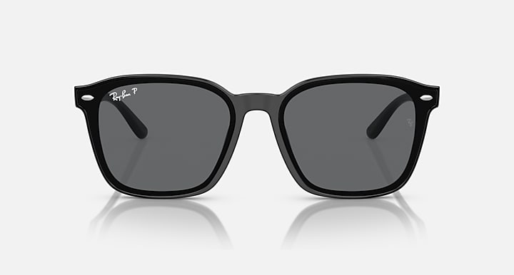 Ray-Ban RB4392D Black with Dark Grey Polarized Solid Color lenses - Front