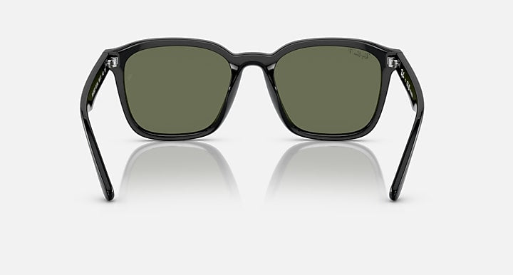 Ray-Ban RB4392D Black with Dark Green Polarized Solid Color lenses - Back