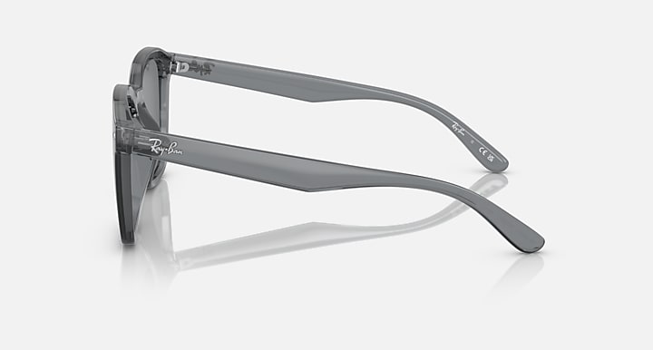 Ray-Ban RB4392D Transparent Grey with Grey Solid Color lenses - Lateral