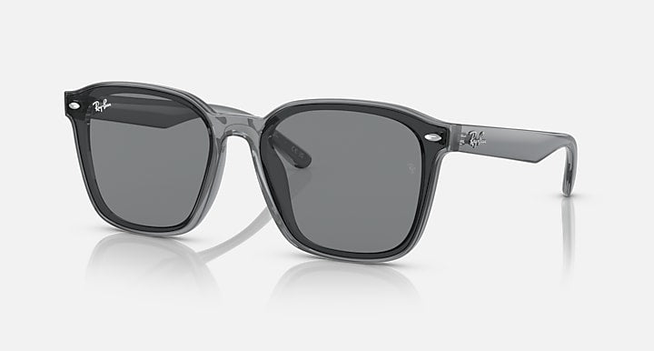 Ray-Ban RB4392D Transparent Grey with Grey Solid Color lenses - Quarter