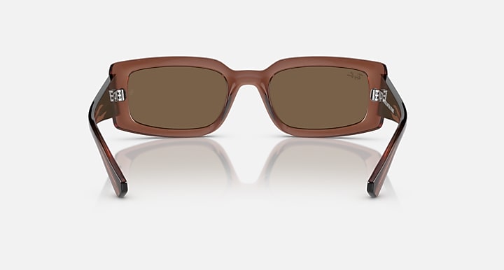 Ray-Ban KILIANE BIO-BASED Transparent Brown with Dark Brown Solid Color lenses - Back