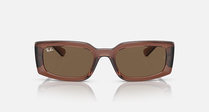 Ray-Ban KILIANE BIO-BASED Transparent Brown with Dark Brown Solid Color lenses - Front