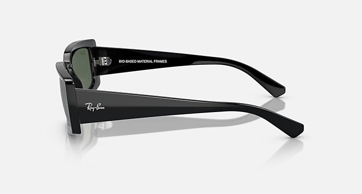 Ray-Ban KILIANE BIO-BASED Black with Dark Green Solid Color lenses - Lateral