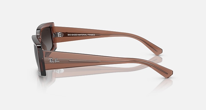 Ray-Ban KILIANE BIO-BASED Transparent Brown with Grey Polarized Gradient lenses - Lateral