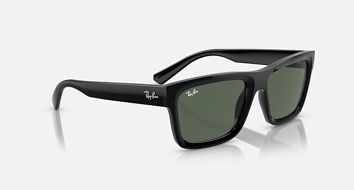 Ray-Ban WARREN BIO-BASED Black with Dark Green Solid Color lenses - Alternative