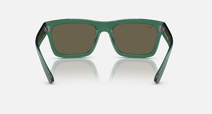 Ray-Ban WARREN BIO-BASED Transparent Green with Brown Solid Color lenses - Back