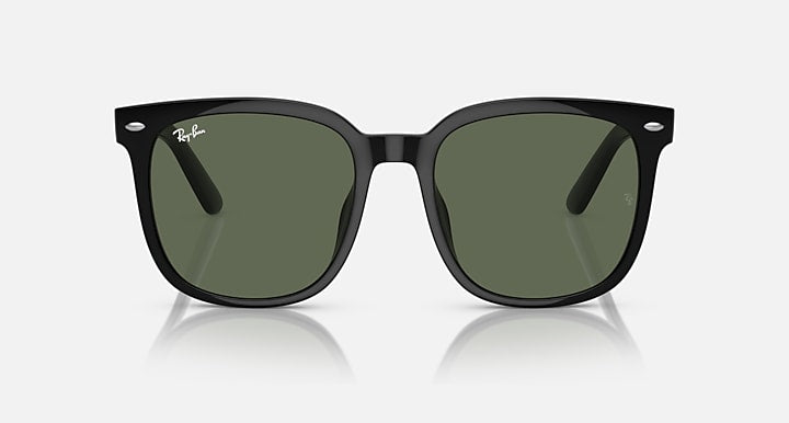 Ray-Ban RB4401D Black with Dark Green Solid Color lenses - Front
