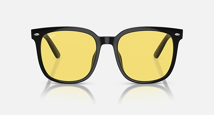 Ray-Ban RB4401D Black with Yellow Solid Color lenses - Front