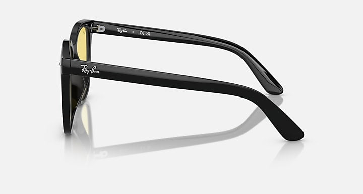 Ray-Ban RB4401D Black with Yellow Solid Color lenses - Lateral