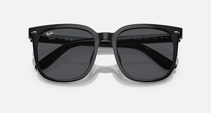 Ray-Ban RB4401D Black with Dark Grey Solid Color lenses - Closed Front