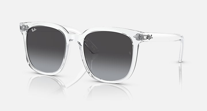 Ray-Ban RB4401D Transparent with Grey Gradient lenses - Quarter