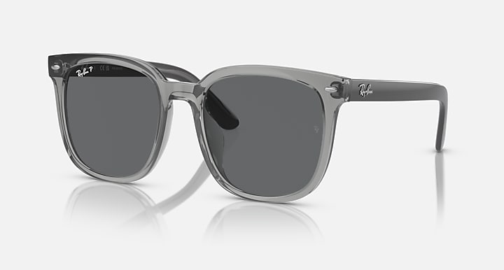 Ray-Ban RB4401D Transparent Grey; Grey with Dark Grey Polarized Solid Color lenses - Quarter