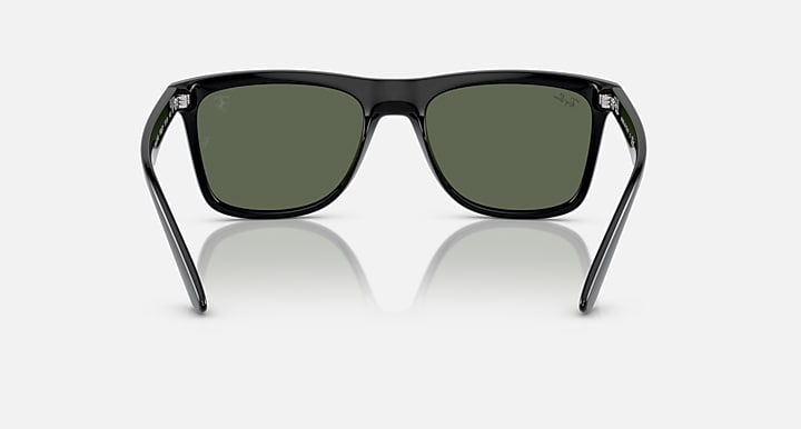 Ray-Ban RB4413M SCUDERIA FERRARI COLLECTION Black with Dark Green Solid Color lenses - Back