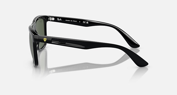 Ray-Ban RB4413M SCUDERIA FERRARI COLLECTION Black with Dark Green Solid Color lenses - Lateral