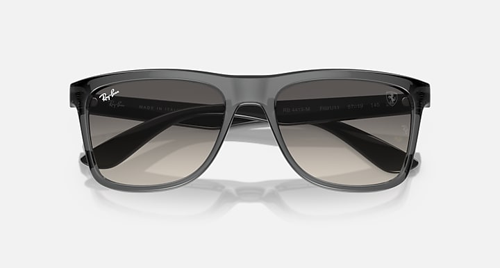 Ray-Ban RB4413M SCUDERIA FERRARI COLLECTION Transparent Grey with Grey Gradient lenses - Closed Front