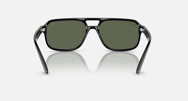 Ray-Ban RB4414M SCUDERIA FERRARI COLLECTION Black with Dark Green Solid Color lenses - Back