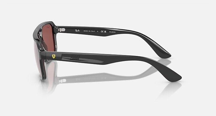 Ray-Ban RB4414M SCUDERIA FERRARI COLLECTION POLARIZED+ LENSES Transparent Grey with Purple & Silver Polarized Polarized+ lenses - Lateral