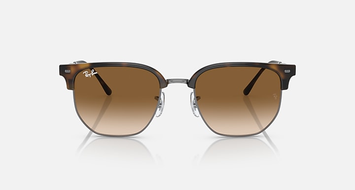 Ray-Ban NEW CLUBMASTER Havana; Gunmetal with Brown Gradient lenses - Front