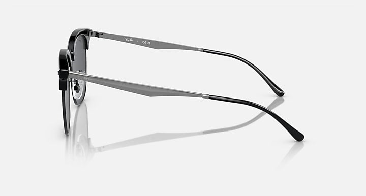 Ray-Ban RB4418D Black On Black; Black with Dark Grey Solid Color lenses - Lateral