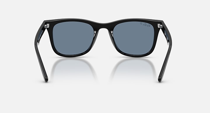 Ray-Ban RB4420 Black with Dark Blue Polarized Solid Color lenses - Back