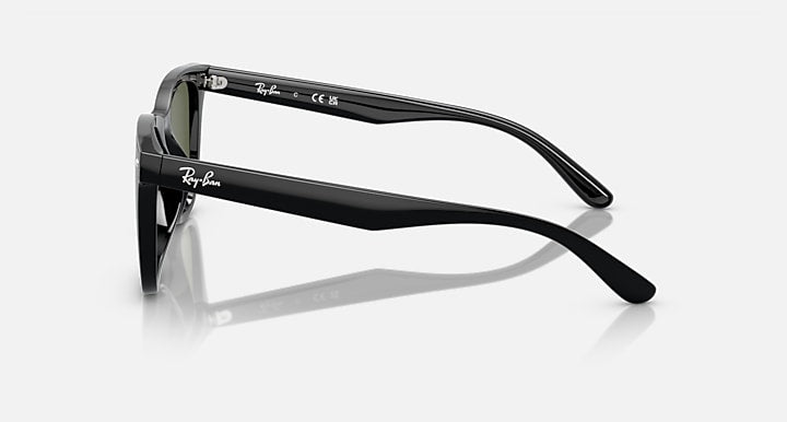 Ray-Ban RB4420 Black with Dark Green Polarized Solid Color lenses - Lateral