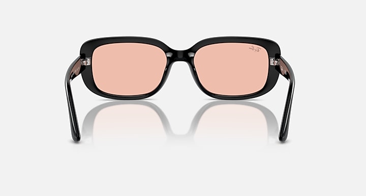 Ray-Ban RB4421D BIO-BASED Black with Dark Pink Solid Color lenses - Back