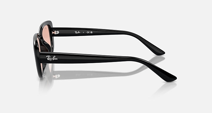 Ray-Ban RB4421D BIO-BASED Black with Dark Pink Solid Color lenses - Lateral