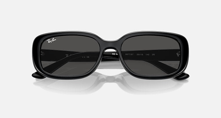 Ray-Ban RB4421D BIO-BASED Black with Dark Grey Solid Color lenses - Closed Front