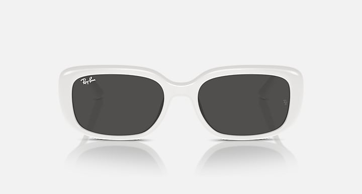 Ray-Ban RB4421D BIO-BASED White with Dark Grey Solid Color lenses - Front