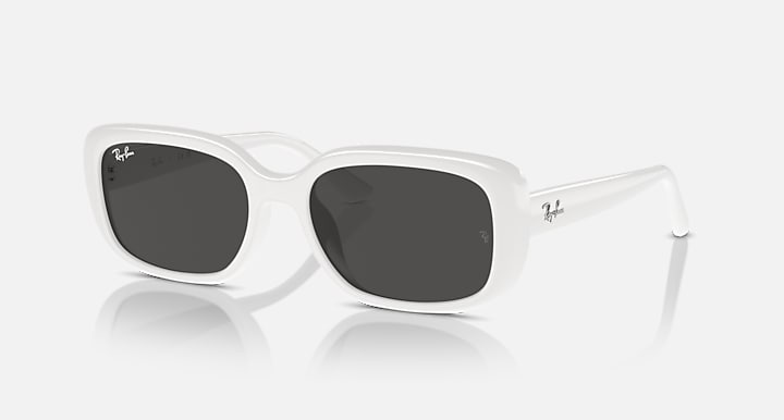 Ray-Ban RB4421D BIO-BASED White with Dark Grey Solid Color lenses - Quarter