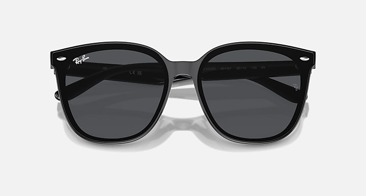 Ray-Ban RB4423D Black with Dark Grey Solid Color lenses - Closed Front