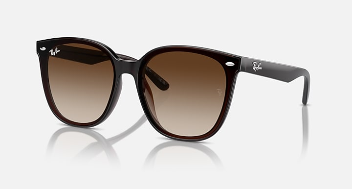 Ray-Ban RB4423D Transparent Brown with Brown Gradient lenses - Quarter