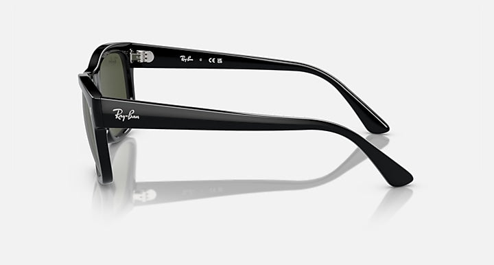 Ray-Ban RB4428 Black with Green Solid Color lenses - Lateral