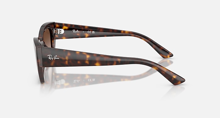 Ray-Ban ZENA BIO-BASED Havana with Gradient Brown Gradient lenses - Lateral