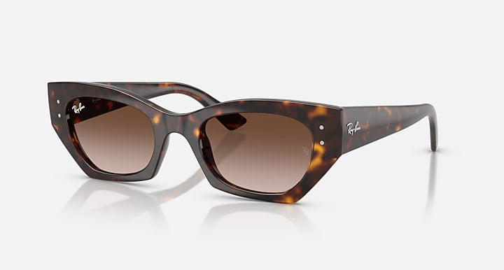 Ray-Ban ZENA BIO-BASED Havana with Gradient Brown Gradient lenses - Quarter