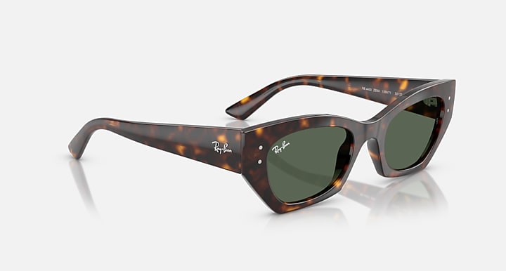 Ray-Ban ZENA BIO-BASED Havana with Dark Green Solid Color lenses - Alternative