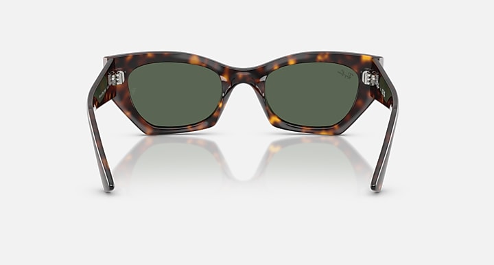 Ray-Ban ZENA BIO-BASED Havana with Dark Green Solid Color lenses - Back