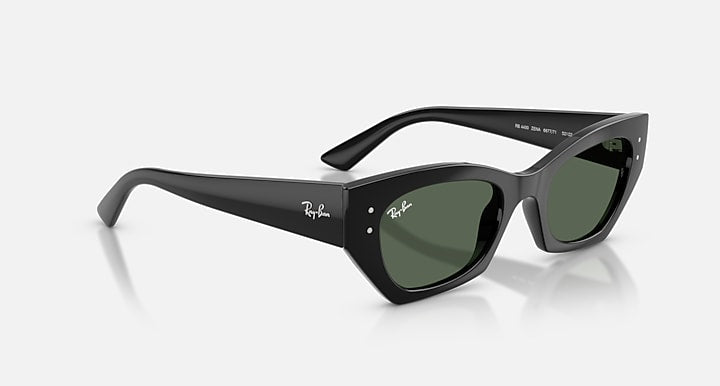 Ray-Ban ZENA BIO-BASED Black with Dark Green Solid Color lenses - Alternative