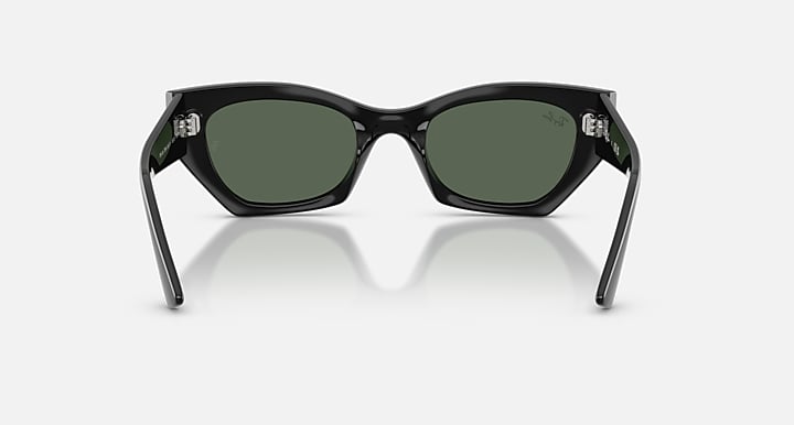 Ray-Ban ZENA BIO-BASED Black with Dark Green Solid Color lenses - Back