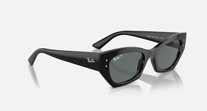Ray-Ban ZENA BIO-BASED Black with Dark Grey Polarized Solid Color lenses - Alternative