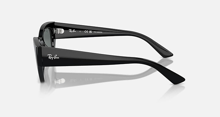 Ray-Ban ZENA BIO-BASED Black with Dark Grey Polarized Solid Color lenses - Lateral