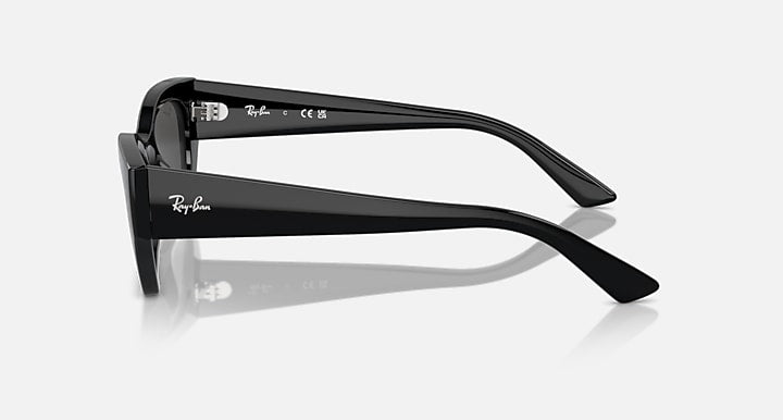 Ray-Ban ZENA BIO-BASED Black with Dark Grey Solid Color lenses - Lateral