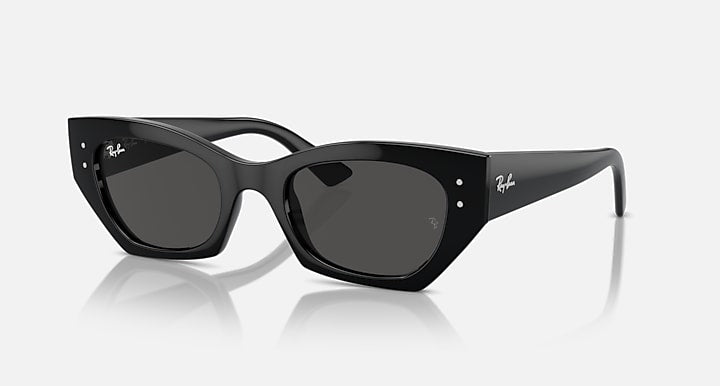 Ray-Ban ZENA BIO-BASED Black with Dark Grey Solid Color lenses - Quarter