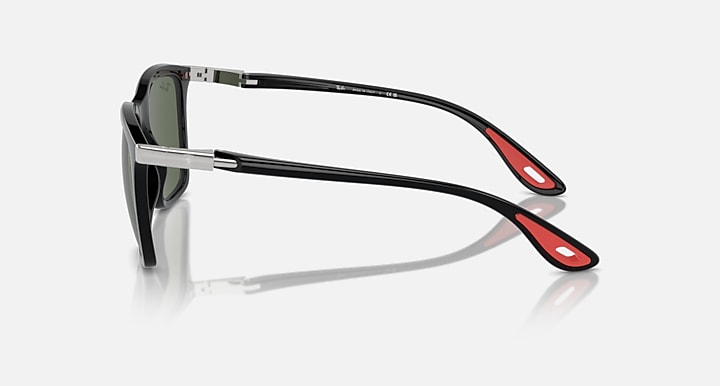 Ray-Ban RB4433M SCUDERIA FERRARI COLLECTION Black with Dark Green Solid Color lenses - Lateral