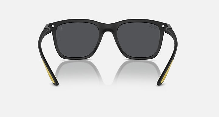 Ray-Ban RB4433M SCUDERIA FERRARI COLLECTION Black with Dark Grey Solid Color lenses - Back