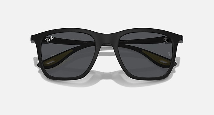 Ray-Ban RB4433M SCUDERIA FERRARI COLLECTION Black with Dark Grey Solid Color lenses - Closed Front